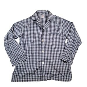 Brooks Brothers Men's Plaid Pajama Top Sz M Medium Cotton‎ Button Up